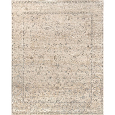 Handmade Silk and Wool Oriental Area Rug