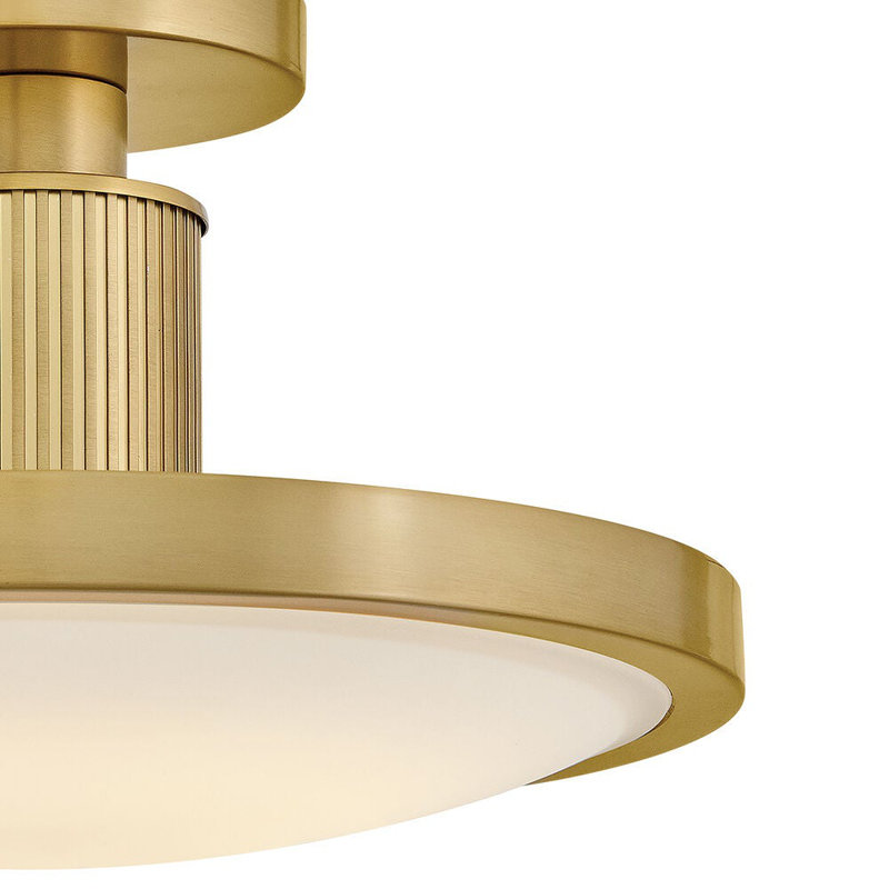 Hinkley Kieran Semi Flush Mount, Lacquered Brass