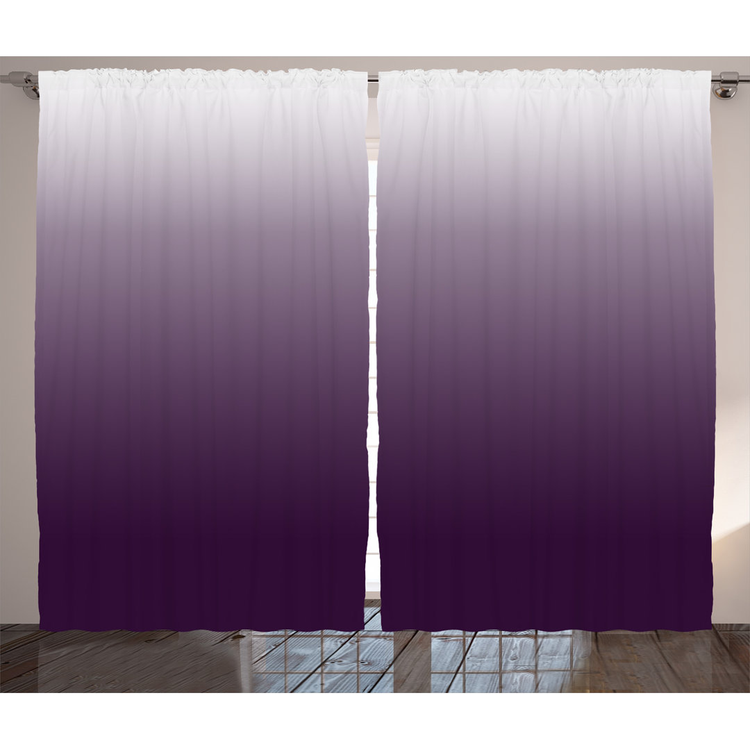 Polyester Semi Sheer Curtain Pair (Set of 2) Latitude Run® Size per 