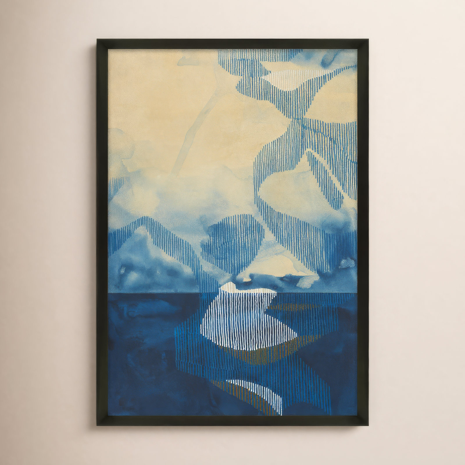 Far North 1 Painting by Jacques Pilon, Black, 20" H x 14" W x 1.25" D