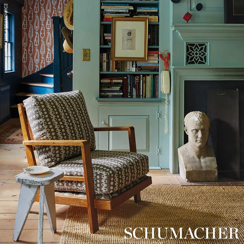Schumacher x Drusus Tabor Trickledown Fabric
