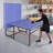 8Ft Mid-Size Table Tennis Table Foldable & Portable Ping Pong Table Set For Indoor Games With Net, 2 Table Tennis Paddles And 3 Balls