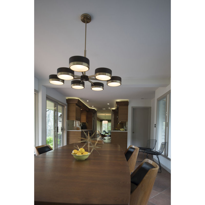 Candelaria 7 - Light Steel Dimmable Sputnik Sphere Chandelier