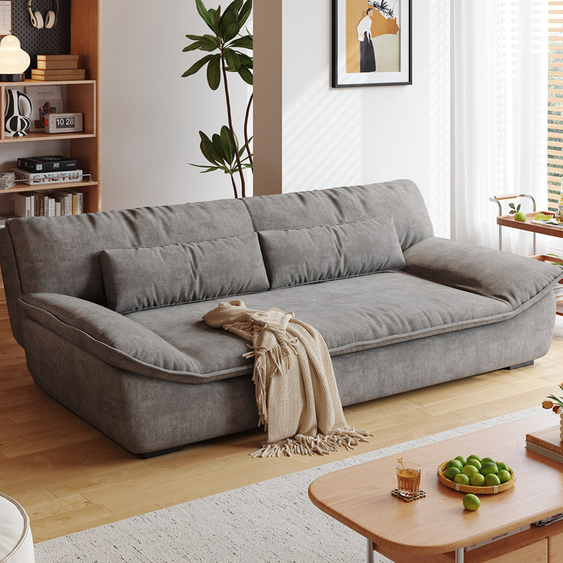 Canapé-lit de 86,6 po avec dossier réglable, coussin haute densité et housse amovible, parfait pour les appartements et les invités qui passent la nuit