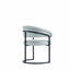 Chaise rembourrée en cuir gris clair Augusta-100919012