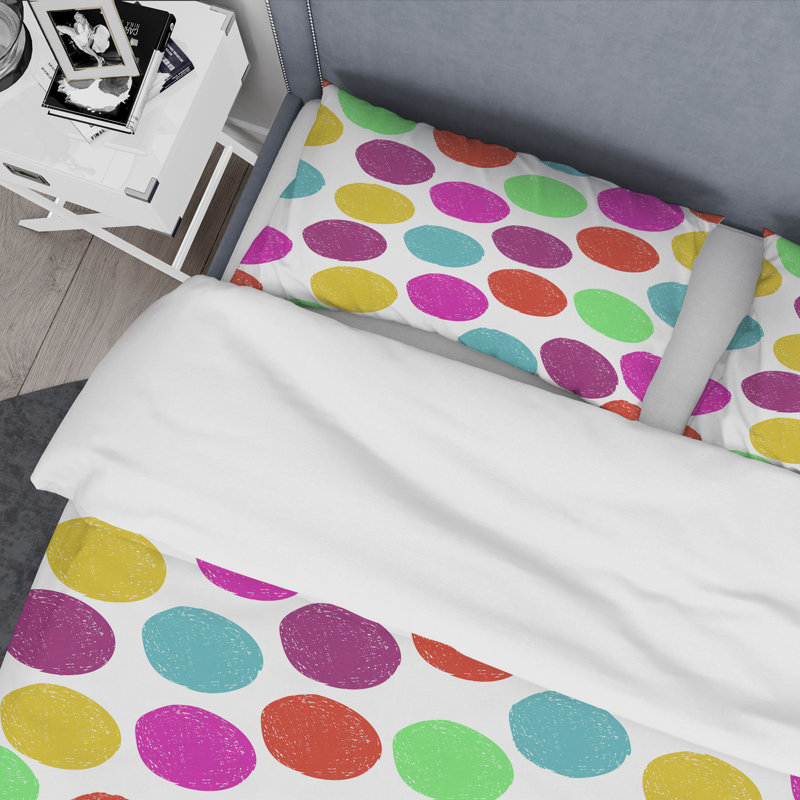 Ensemble de housse de couette en microfibre rouge / rose / vert 2 pièces, Housse de couette pour très grand lit et 2 très