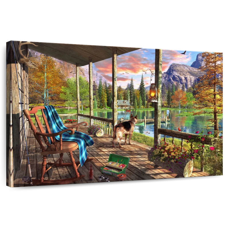 Mountain Cabin Home, H 26 po x l 39 po