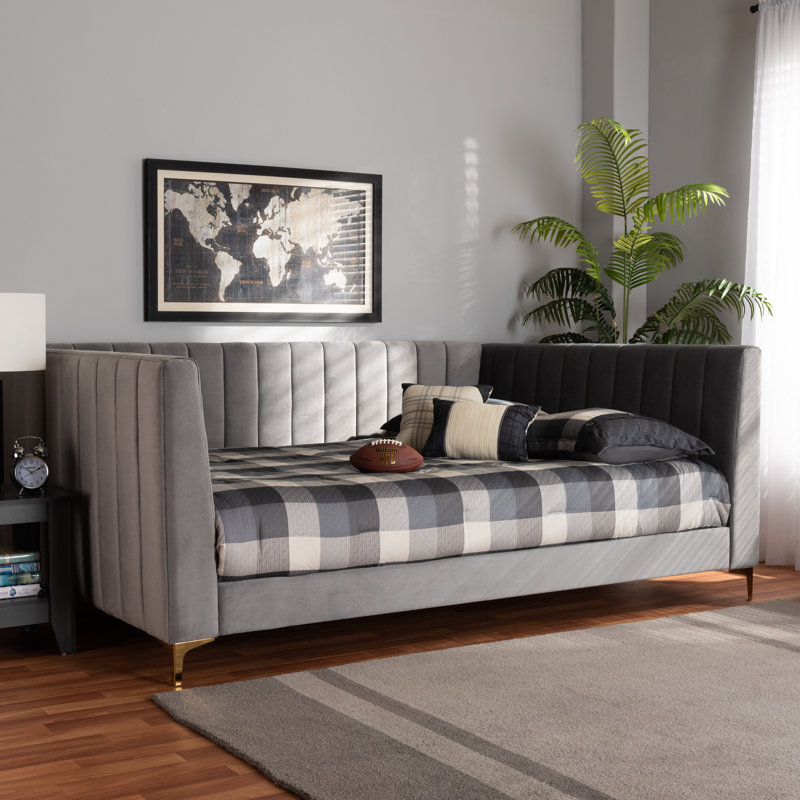 Lit de jour Benham, gris, Grand