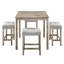 Ensemble de table de bar et de salle à manger de style industriel 5 pièces avec chaises, convient au salon, 4 chaises avec 1 table pour la salle à manger