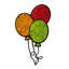 Ballon vibrant multicolore éclatant 24 po - Trio de célébrations en mousse préservée