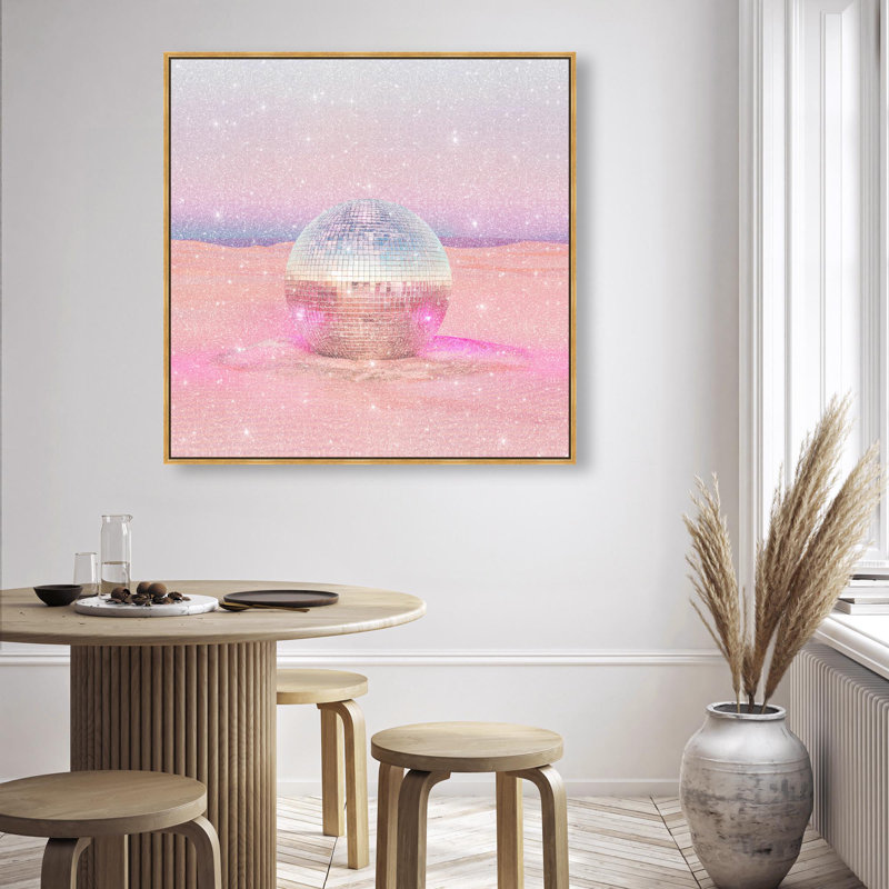 Oliver Gal Desert Disco Glam Landscape - Diamond Dust Framed Canvas Art, 40" H x 40" W, Gold