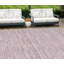 Tapis intérieur lavable rayé rose et beige 9 'X 12'