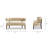 Ilithya 51'' Velvet Settee-193476270