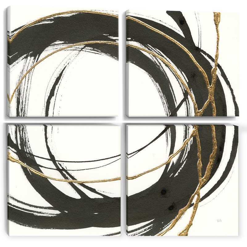 «Gold Glamour Circle III - Posh & Luxe», reproduction d'art sur toile