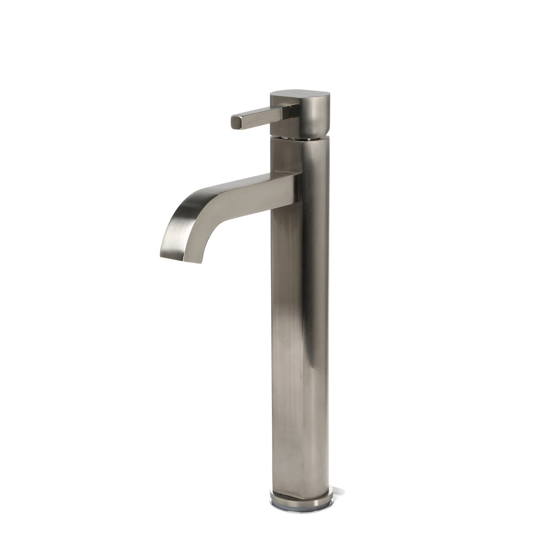 Kraus Ramus Vessel Mixer Single-Handle Bathroom Faucet with Matching Pop-Up Drain Kraus 