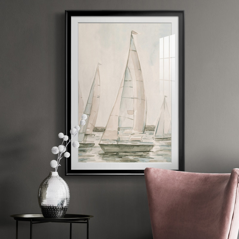 Sail Scribble I - reproduction de cadre photo, H 42,5 po x l 30,5 po x P 1 po, Noir
