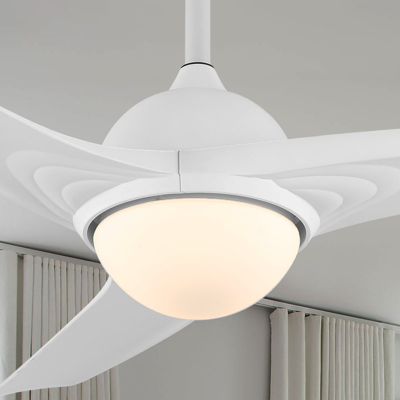 Clorice 52'' Ceiling Fan with LED Lights, White