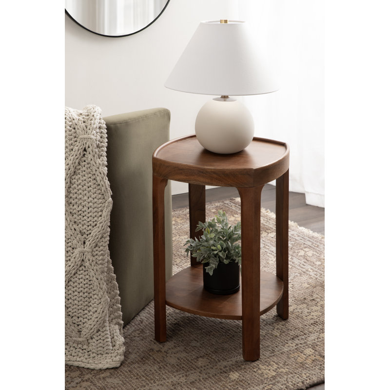 Tierney Mango Wood Rounded Square Side Table