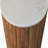 Furniture Solid Wood Fluted Marble Side Table