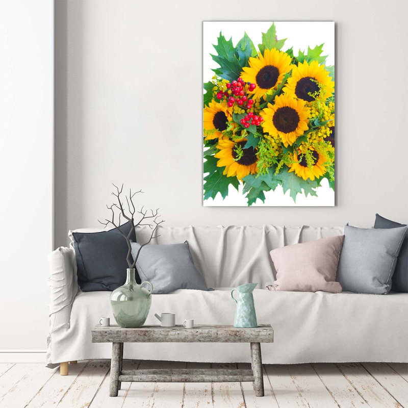 Bouquet Of Sunflowers - Wrapped Canvas Print