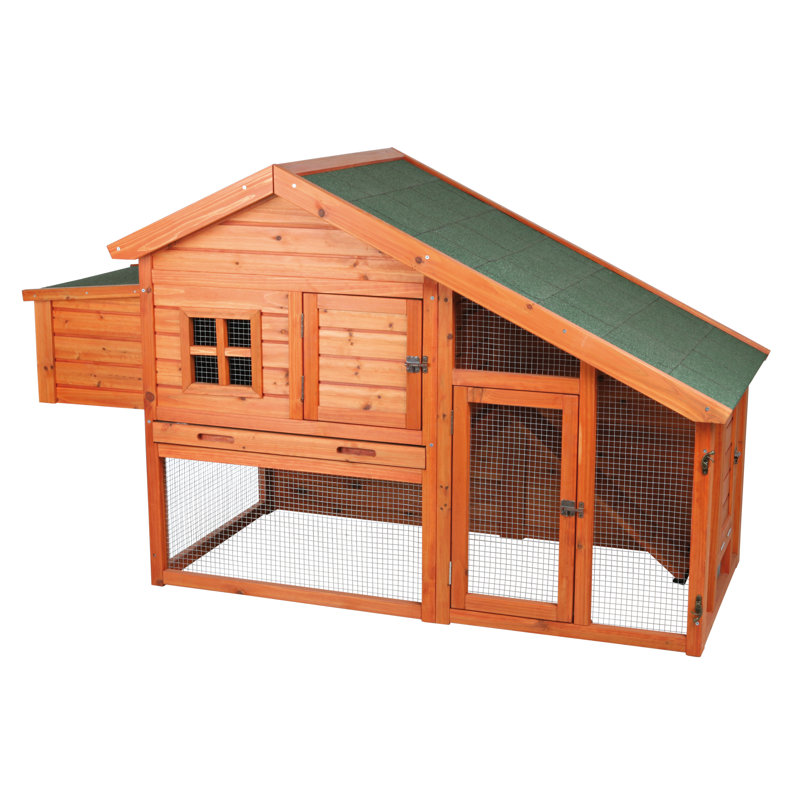 Weatherproof Glazed Pine 2-Story Outdoor Chicken Coop