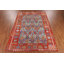 Tapis kilim orange et bleu tissé à plat 8 x 12