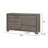 6-Drawer Dresser Cabinet Brown Oak