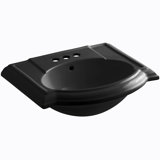 Devonshire® Ceramic 24" Pedestal Bathroom Sink with Overflow