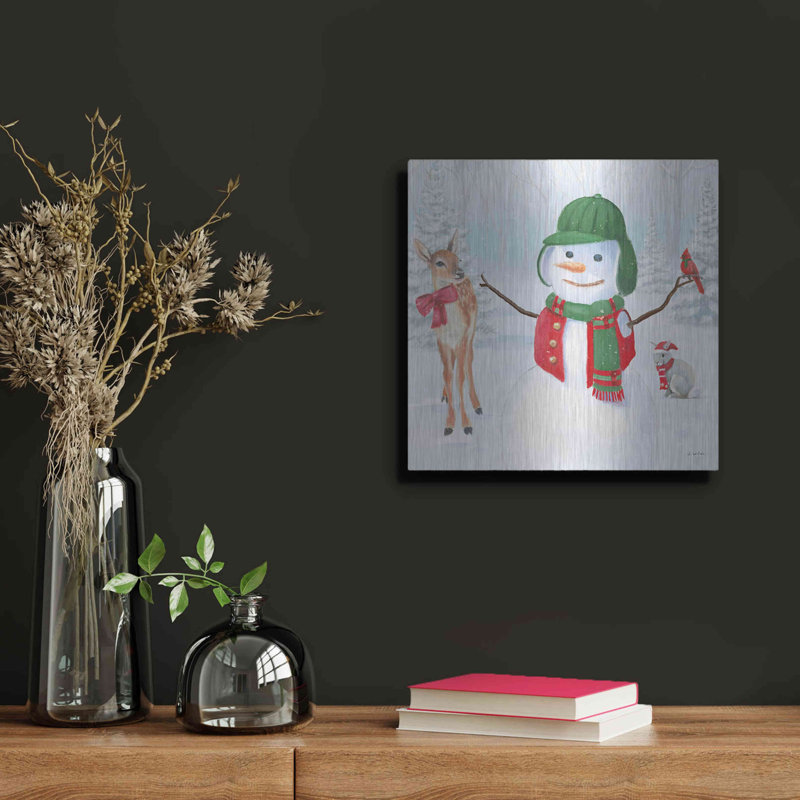 Red Barrel Studio® «Dressed for Christmas I Crop» par James Wiens, art mural en métal, H 12 po x l 12 po