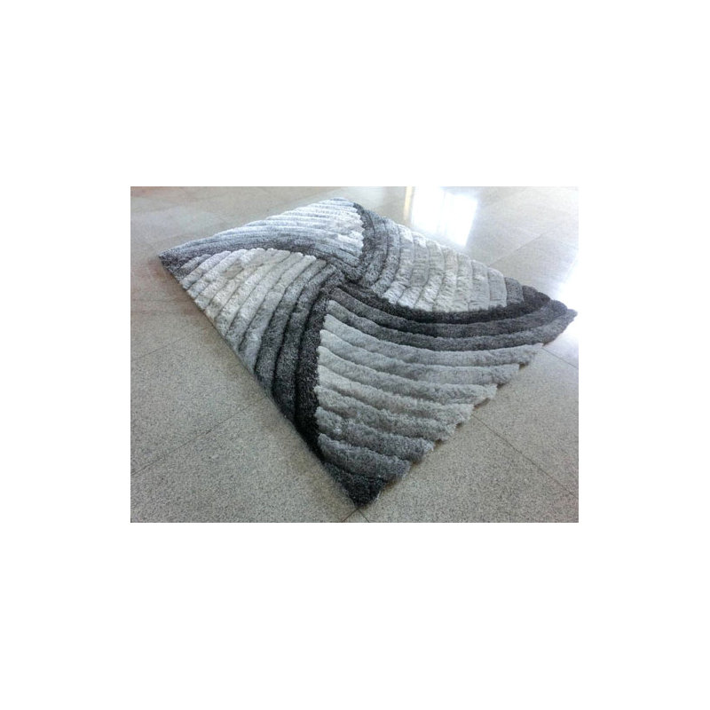 Tapis tissé à la machine gris, 7 pi 11 po x 9 pi 10 po