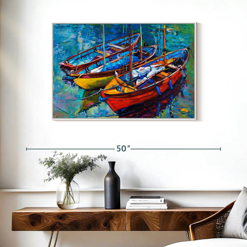 Bateaux vifs, Cadre flottant blanc, 37 po x 25 po