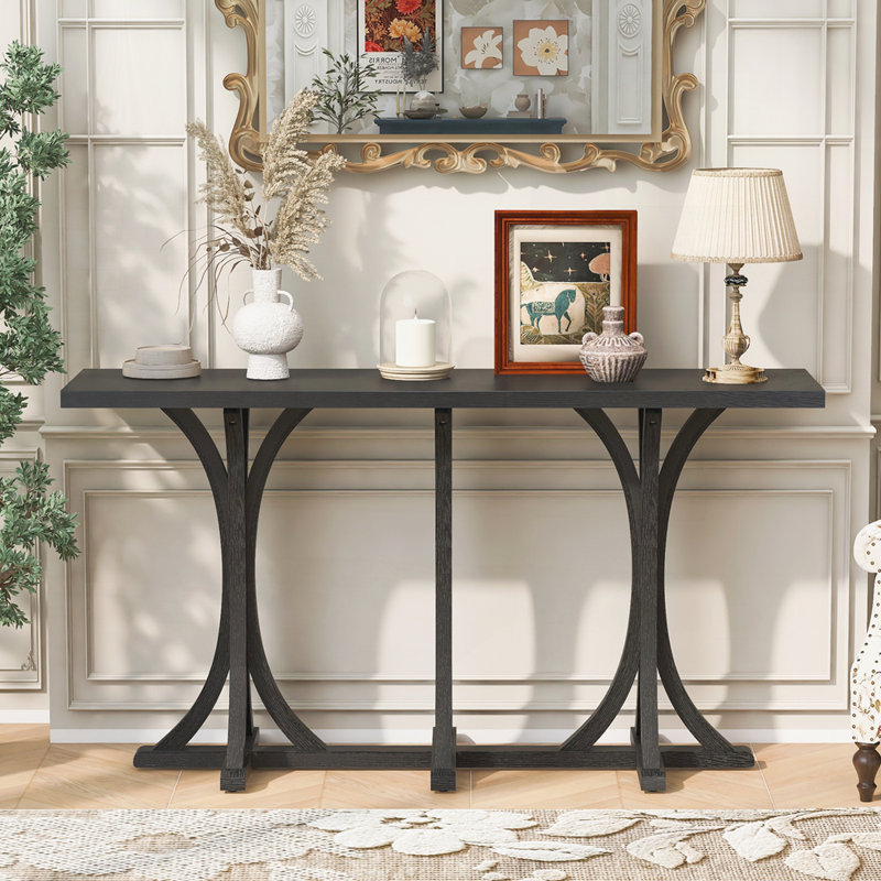 Console en bois 59,8 po, Noir