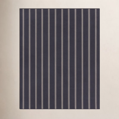 Edora Navy Ivory Hand-Loomed Striped Outdoor Rug
