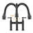 Topcraft Two Handle Bridge Kitchen Faucet with Pull Down Sprayer-102193003