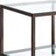 Luxueuse table de bout en métal et en verre à 1 tablette avec finition en nickel noir, 26 pouces de profondeur, idéale pour la décoration