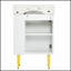 Meuble-lavabo élégant avec lavabo vasque en céramique simple et rangement à droite, conception durable et peu encombrante-837472224