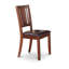 L'ensemble de mobilier de salle à manger 5 pièces comprend une table de cuisine ronde avec Dropleaf et 4 chaises de salle à manger rembourrées en tissu de lin, 42 x 42 pouces, acajou-683431341-699669361