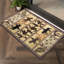 Tapis beige, 7 pi 10 po X 3 po, en polypropylène avec un doux velours beige