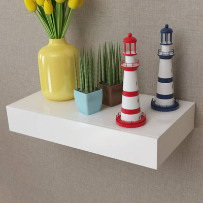 Wall Shelf Floating Shelf with Drawer Display Shelf for Books DVDs