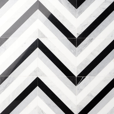 Chelsea 8" x 8" Marble Mosaic Tile