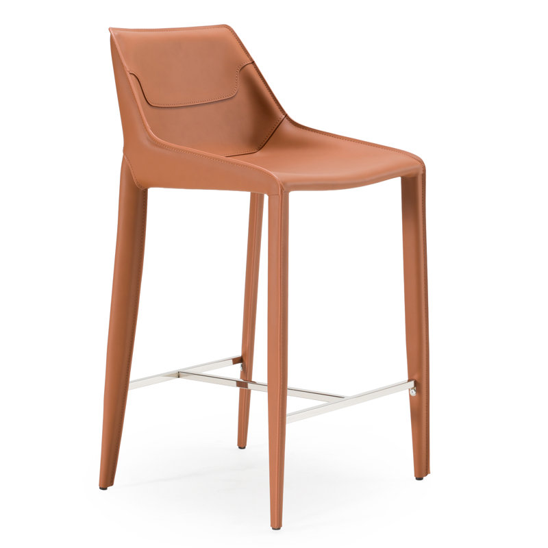 Tabouret de comptoir de 26 po Kenyae, Cognac