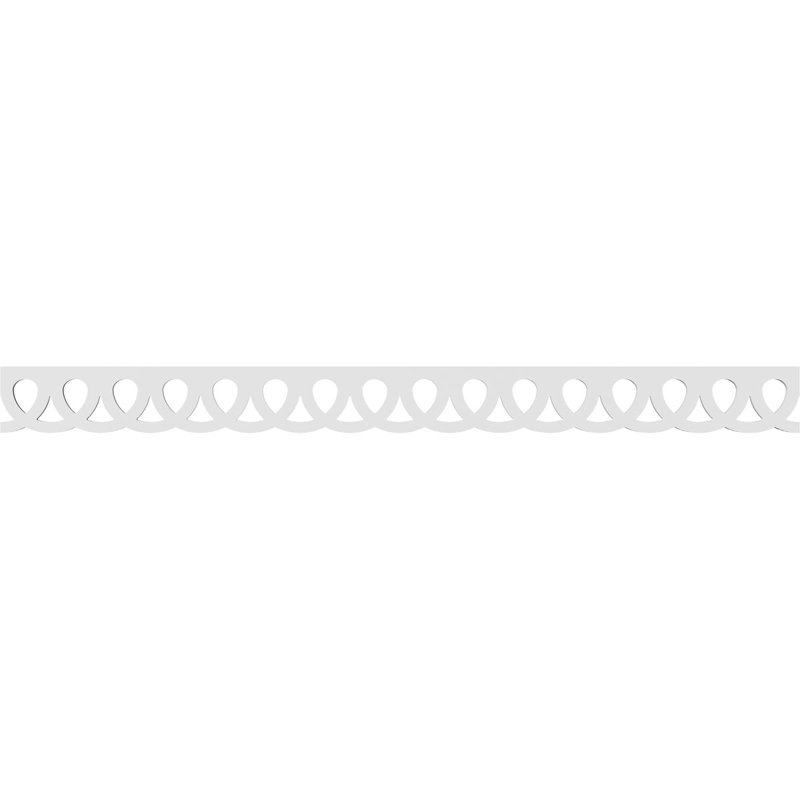Bordure de sol en PVC de qualité architecturale Meridian, H 4 po x L 48 po x P 0,63 po