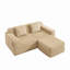Canapé modulaire modulaire sans os, canapé modulaire Cloud avec assise profonde, canapé modulaire moderne avec coussins décoratifs et repose-pieds mobile, tissu en velours côtelé-336020413