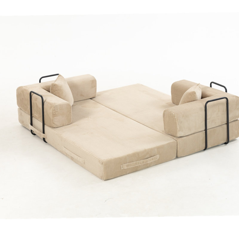 Canapé souple en velours côtelé, Beige
