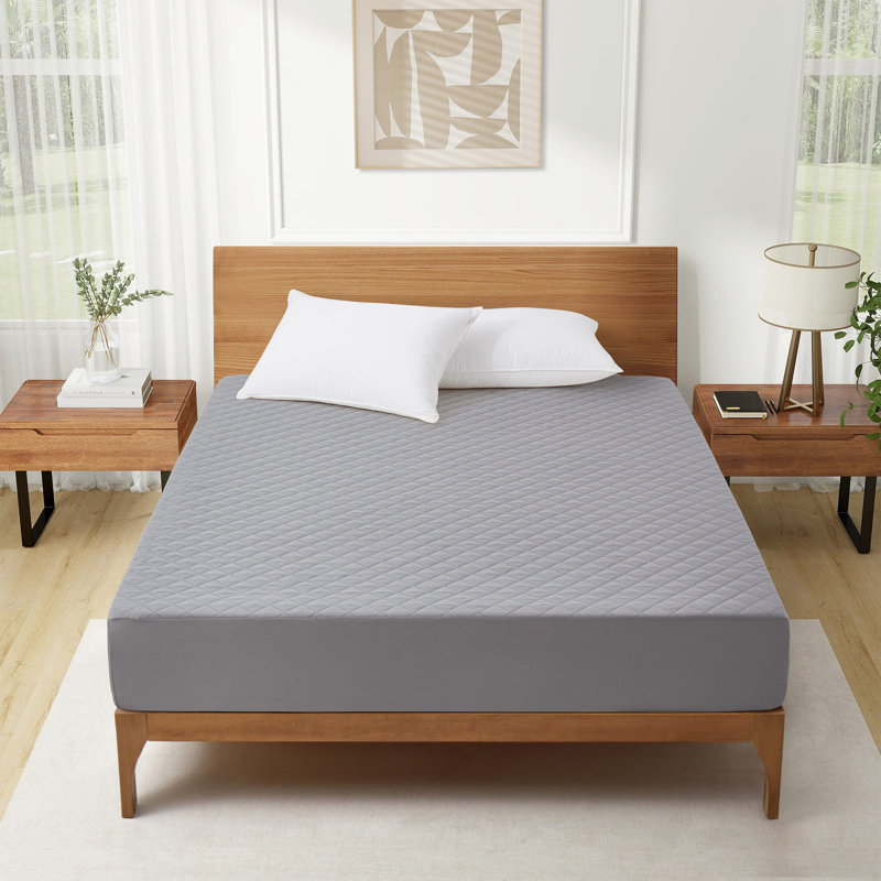 Forges Waterproof Quilted Mattress Protector, White, King
