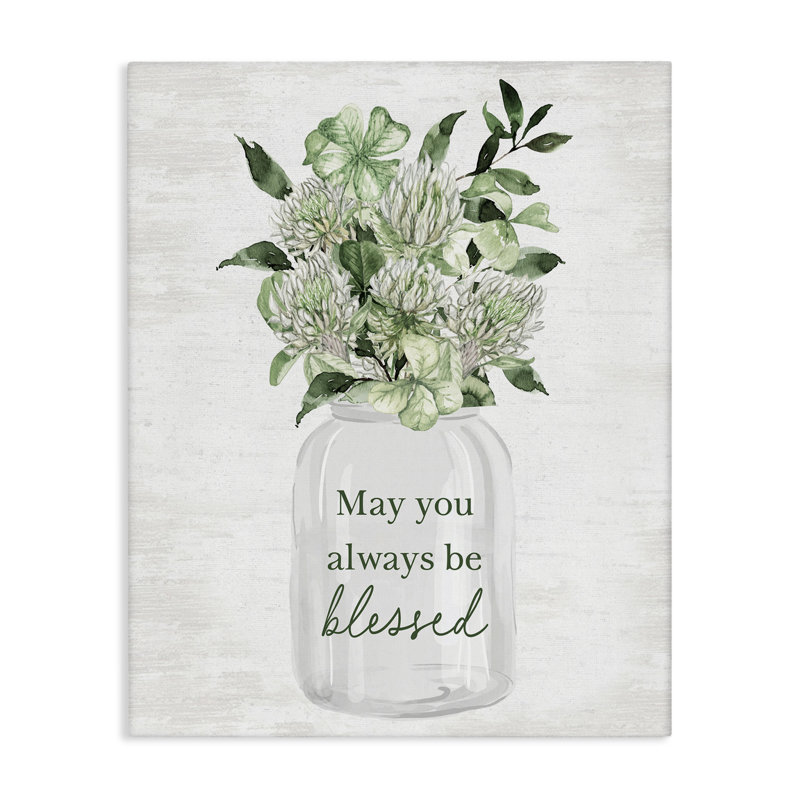 "Be Blessed Bouquet", art mural par lettrage et doublure, 48" H x 36" W