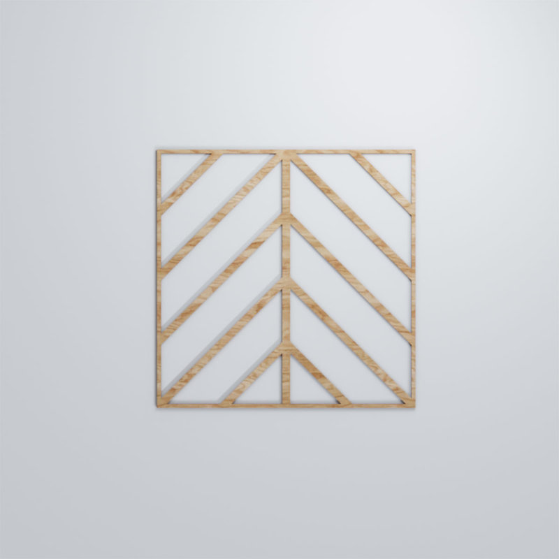 Panneaux muraux en bois Genoa, Chêne rouge, H 15 3/8 po x l 15 3/8 po x P 1/4 po