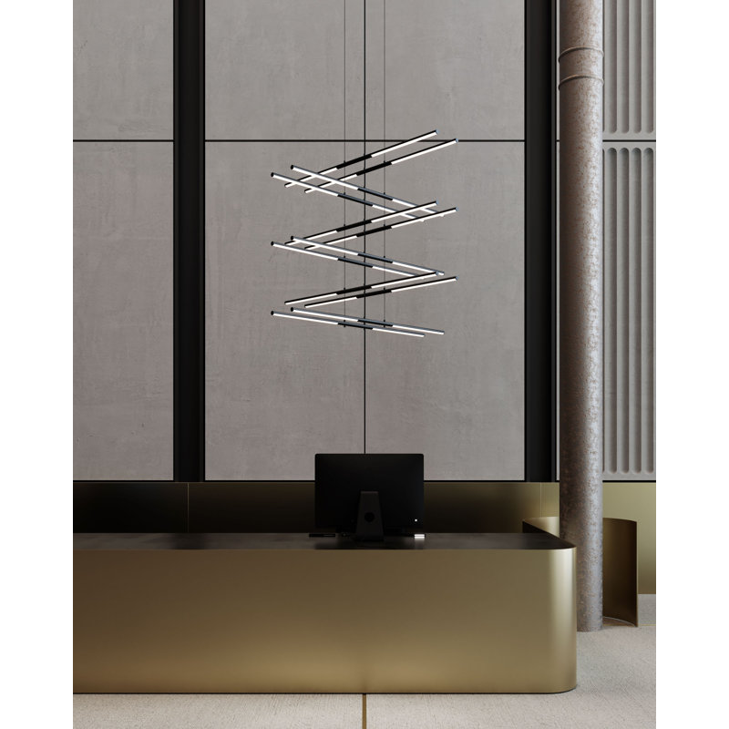 Tik-Tak® 24 - Light LED Chandelier, Satin Black
