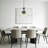  3-Light 16" W Dimmable Black Farmhouse Glass Pendant Light Clear Dome Shade for Kitchen Island Dining Room
