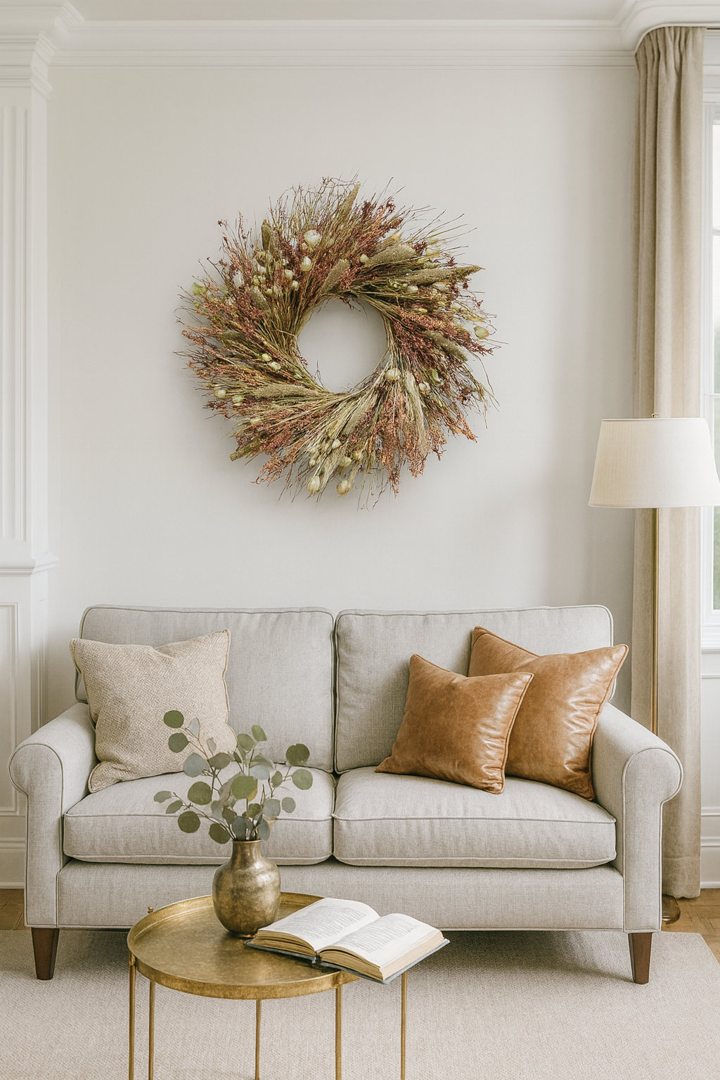 22" Handcrafted Nigella Wreath
